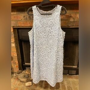 Cremieux Light Blue Floral Lace Mini Dress size‎ 12
